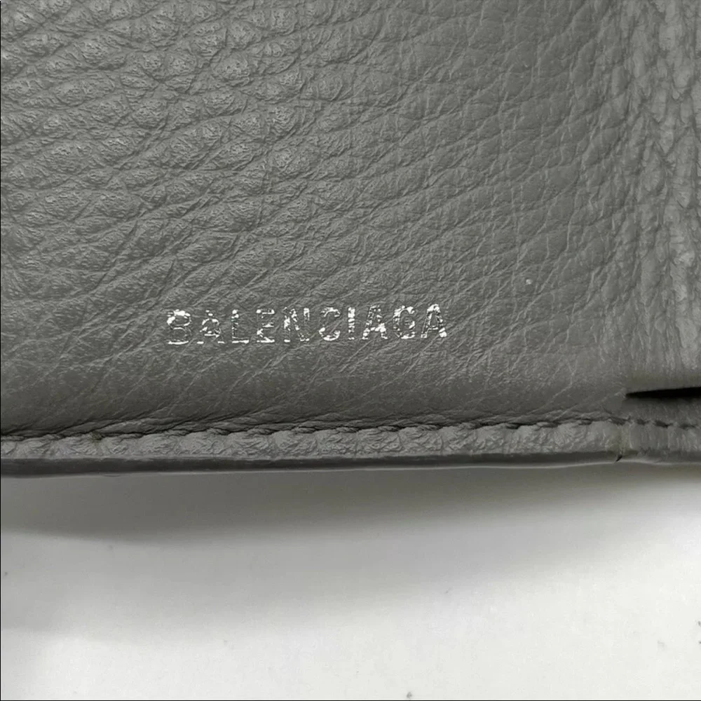 BALENCIAGA Wallet  Gray Leather